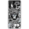 NFL Las Vegas Raiders Tropical Print Galaxy A21 Clear Case