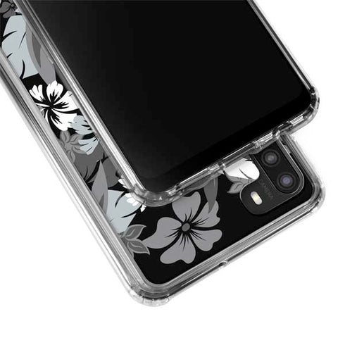 NFL Las Vegas Raiders Tropical Print Galaxy A21 Clear Case