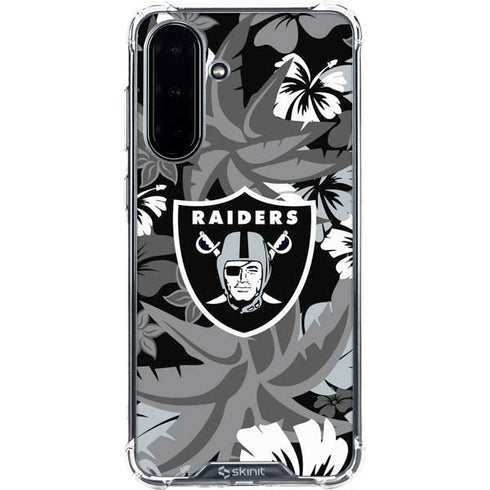 NFL Las Vegas Raiders Tropical Print Galaxy A36 5G Clear Case