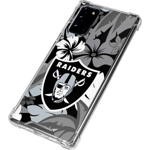 NFL Las Vegas Raiders Tropical Print Galaxy Note20 5G Clear Case