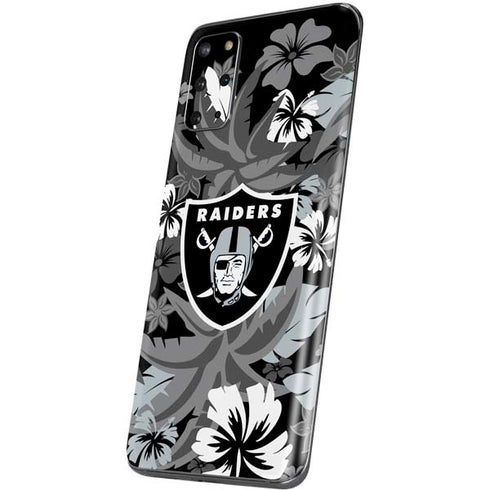 NFL Las Vegas Raiders Tropical Print Galaxy S20 Plus Skin