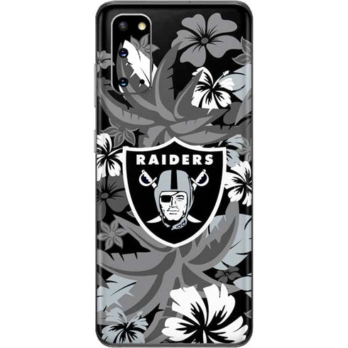 NFL Las Vegas Raiders Tropical Print Galaxy S20 Skin