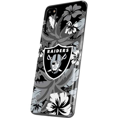 NFL Las Vegas Raiders Tropical Print Galaxy S20 Skin