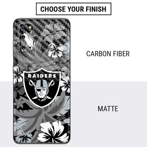NFL Las Vegas Raiders Tropical Print Galaxy S20 Skin