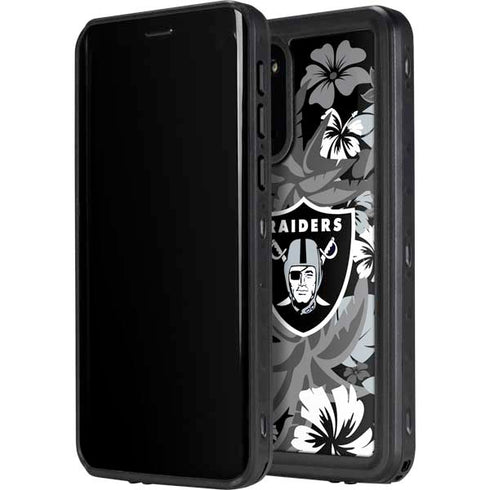 NFL Las Vegas Raiders Tropical Print Galaxy S20 Waterproof Case