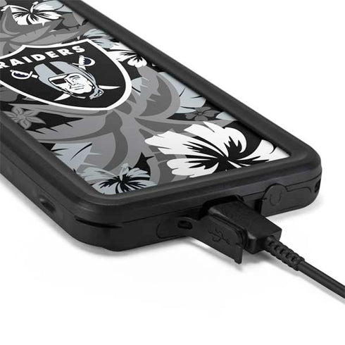 NFL Las Vegas Raiders Tropical Print Galaxy S20 Waterproof Case