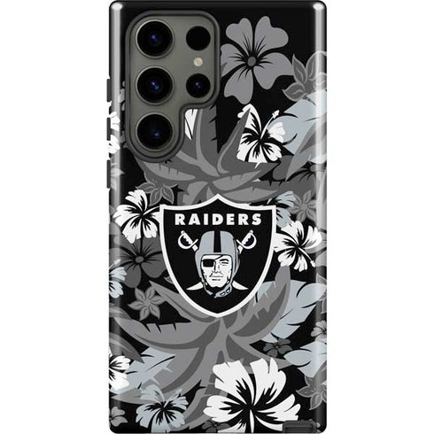 NFL Las Vegas Raiders Tropical Print Galaxy S23 Ultra Pro Case