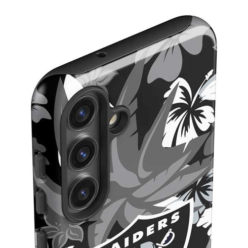 NFL Las Vegas Raiders Tropical Print Galaxy S25 Plus Impact Case