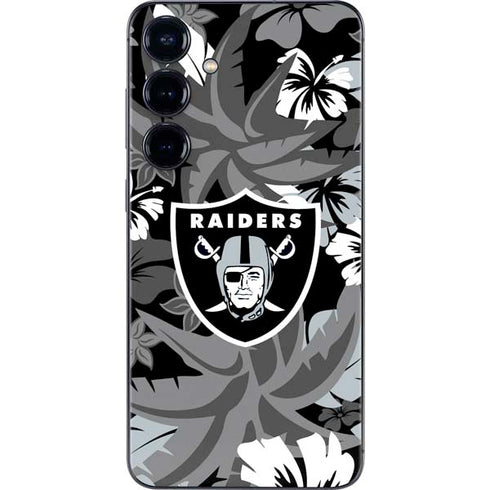NFL Las Vegas Raiders Tropical Print Galaxy S25 Plus Skin