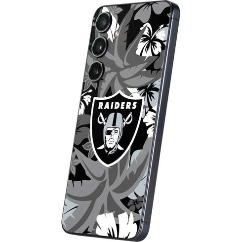 NFL Las Vegas Raiders Tropical Print Galaxy S25 Plus Skin