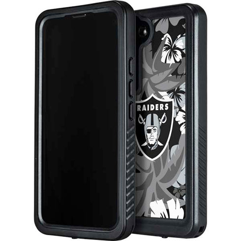 NFL Las Vegas Raiders Tropical Print Galaxy S24 Plus Waterproof Case