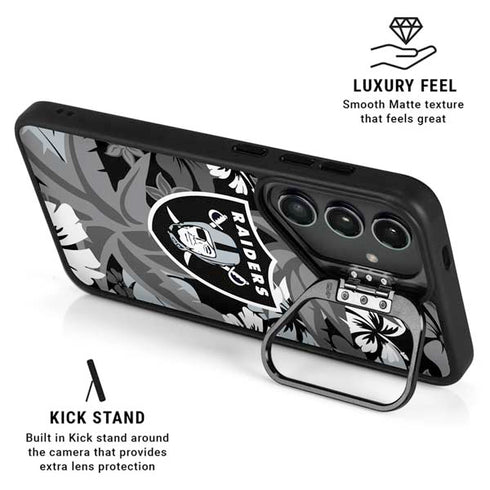 NFL Las Vegas Raiders Tropical Print Galaxy S25 Ultra Kickstand Case