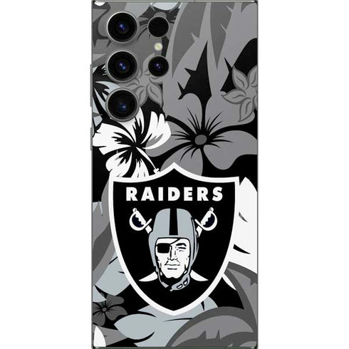 NFL Las Vegas Raiders Tropical Print Galaxy S24 Ultra Skin