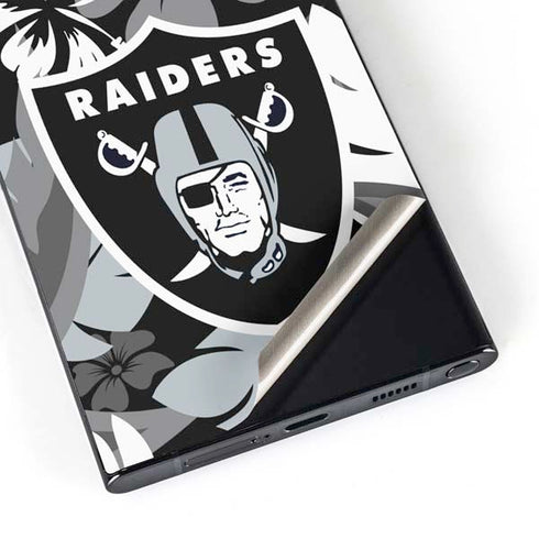NFL Las Vegas Raiders Tropical Print Galaxy S24 Ultra Skin