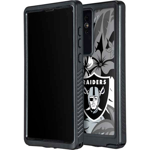 NFL Las Vegas Raiders Tropical Print Galaxy S24 Ultra Waterproof Case
