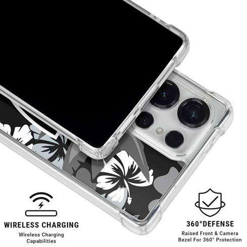 NFL Las Vegas Raiders Tropical Print Galaxy S25 Ultra Clear Case