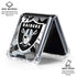 NFL Las Vegas Raiders Tropical Print Galaxy Z Flip6 Clear Case
