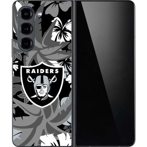 NFL Las Vegas Raiders Tropical Print Galaxy Z Fold5 5G Skin