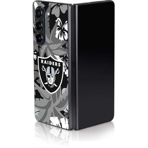 NFL Las Vegas Raiders Tropical Print Galaxy Z Fold5 5G Skin