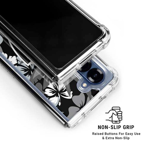 NFL Las Vegas Raiders Tropical Print Galaxy Z Fold6 Clear Case