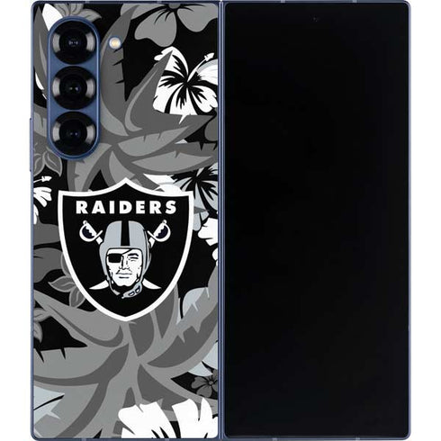 NFL Las Vegas Raiders Tropical Print Galaxy Z Fold6 Skin