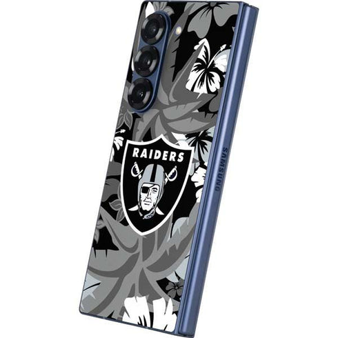 NFL Las Vegas Raiders Tropical Print Galaxy Z Fold6 Skin