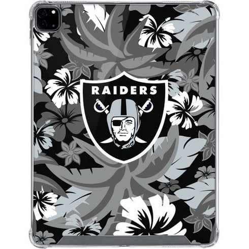 NFL Las Vegas Raiders Tropical Print iPad Pro 12.9in (2020) Clear Case