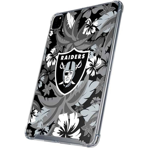 NFL Las Vegas Raiders Tropical Print iPad Pro 12.9in (2020) Clear Case