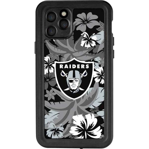 NFL Las Vegas Raiders Tropical Print iPhone 11 Pro Waterproof Case