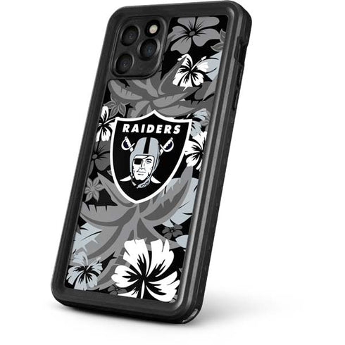 NFL Las Vegas Raiders Tropical Print iPhone 11 Pro Waterproof Case