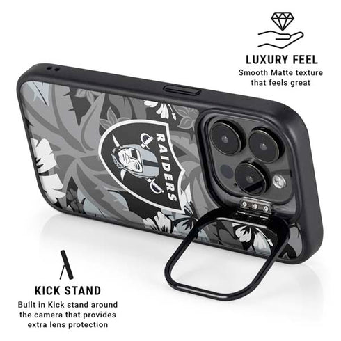 NFL Las Vegas Raiders Tropical Print iPhone 13 Pro Kickstand Case