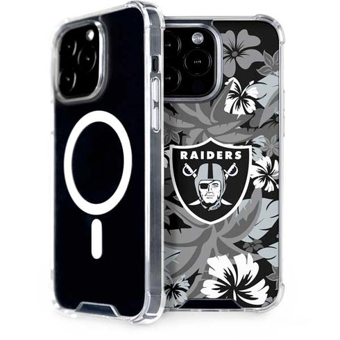 NFL Las Vegas Raiders Tropical Print iPhone Cases