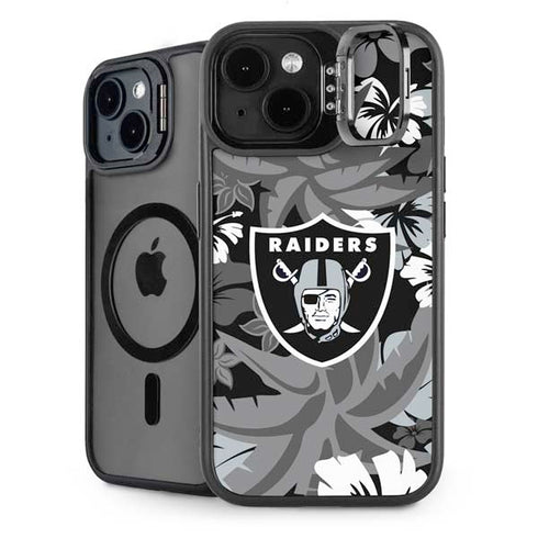 NFL Las Vegas Raiders Tropical Print iPhone 14 Kickstand Case