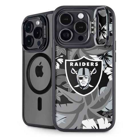 NFL Las Vegas Raiders Tropical Print iPhone 14 Pro Max Kickstand Case