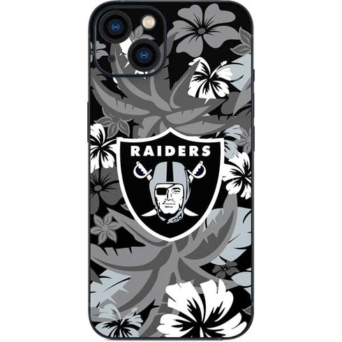 NFL Las Vegas Raiders Tropical Print iPhone Skins