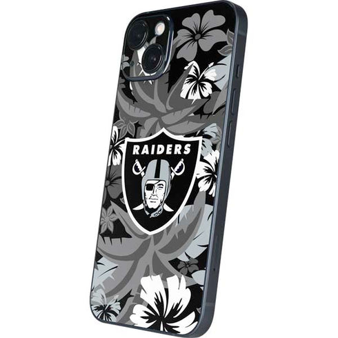 NFL Las Vegas Raiders Tropical Print iPhone Skins