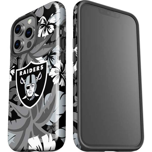 NFL Las Vegas Raiders Tropical Print iPhone 15 Pro Impact Case