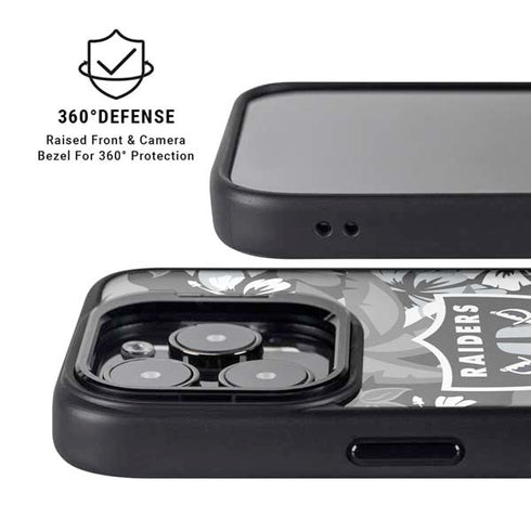 NFL Las Vegas Raiders Tropical Print iPhone 15 Pro Kickstand Case