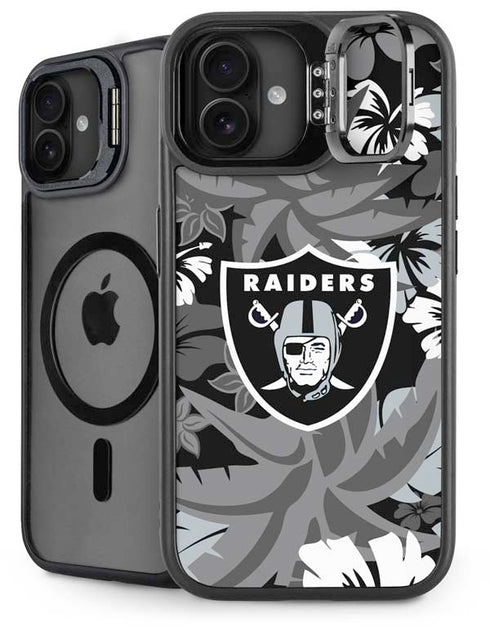 NFL Las Vegas Raiders Tropical Print iPhone 16 Plus Kickstand Case