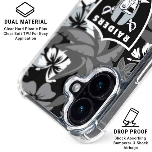 NFL Las Vegas Raiders Tropical Print iPhone 16 Plus MagSafe Case