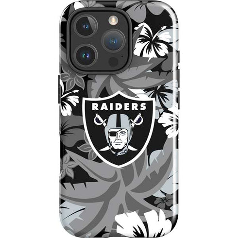 NFL Las Vegas Raiders Tropical Print iPhone 16 Pro Impact Case