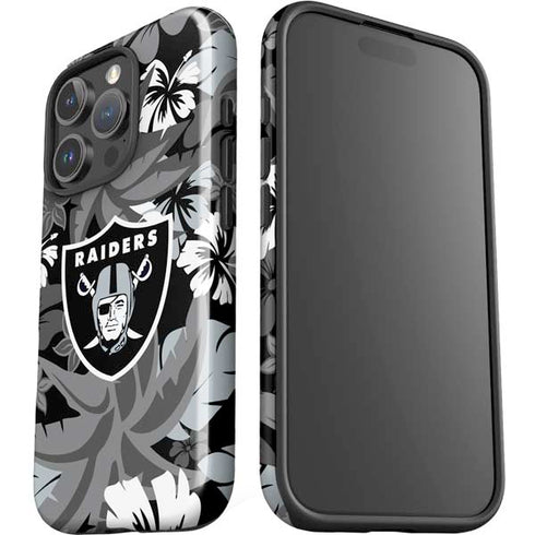 NFL Las Vegas Raiders Tropical Print iPhone 16 Pro Impact Case