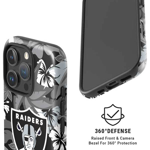 NFL Las Vegas Raiders Tropical Print iPhone 16 Pro Magsafe Impact Case