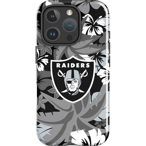 NFL Las Vegas Raiders Tropical Print iPhone 16 Pro Max Impact Case