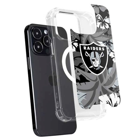 NFL Las Vegas Raiders Tropical Print iPhone 16 Pro Max MagSafe Case