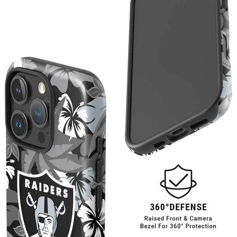 NFL Las Vegas Raiders Tropical Print iPhone 16 Pro Max Magsafe Impact Case