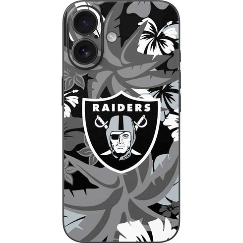 NFL Las Vegas Raiders Tropical Print iPhone 16 Skin