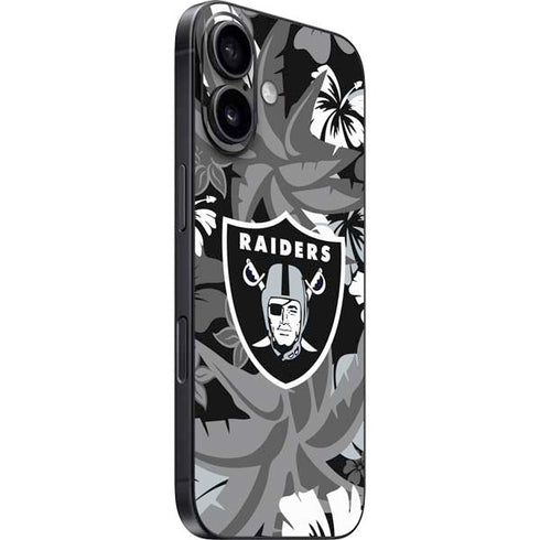 NFL Las Vegas Raiders Tropical Print iPhone 16 Skin