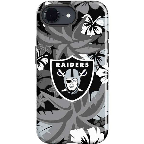 NFL Las Vegas Raiders Tropical Print iPhone 16e Impact Case