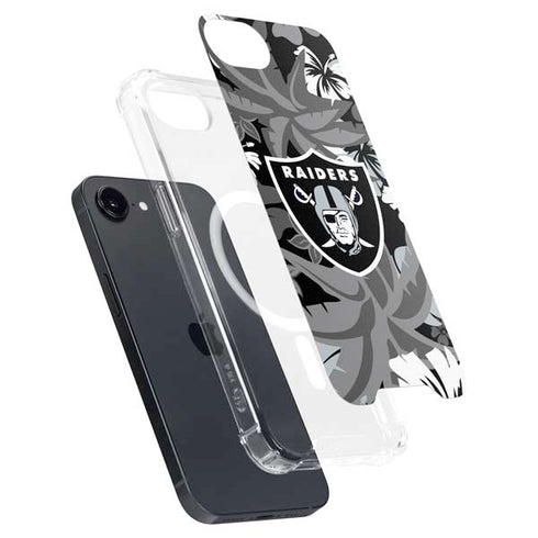NFL Las Vegas Raiders Tropical Print iPhone 16e MagSafe Case